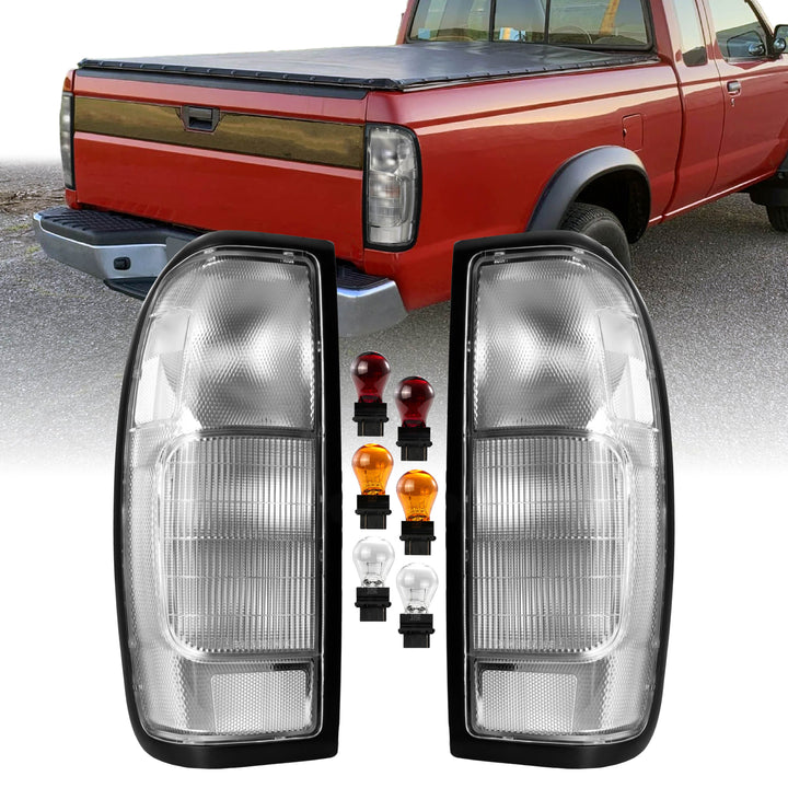 1998-2004 Nissan Frontier D22 Pick Up Truck All Clear Lens Tail Lights
