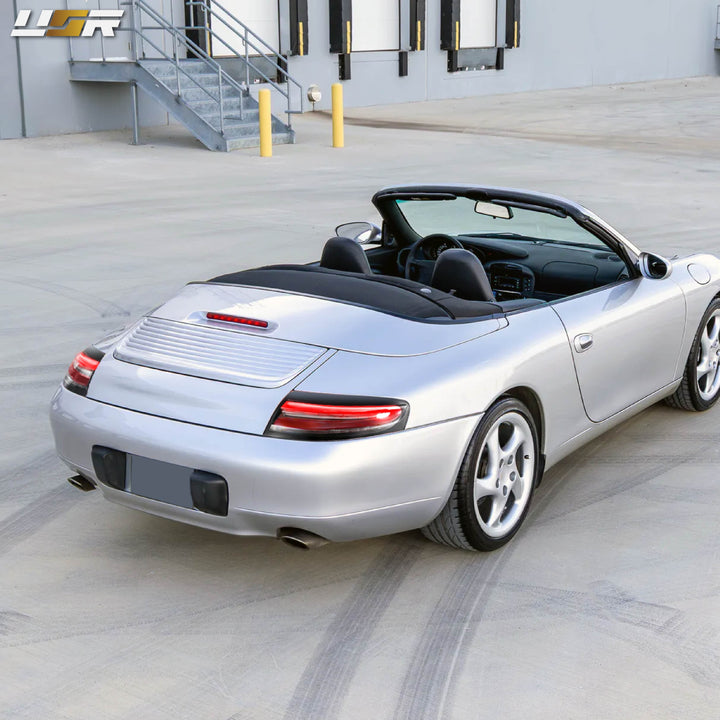 1998-2004 Porsche 996 Carrera, Targa, GT3 991.2 Style Black Housing Clear Lens with Red LED Light Bar Tail Lights