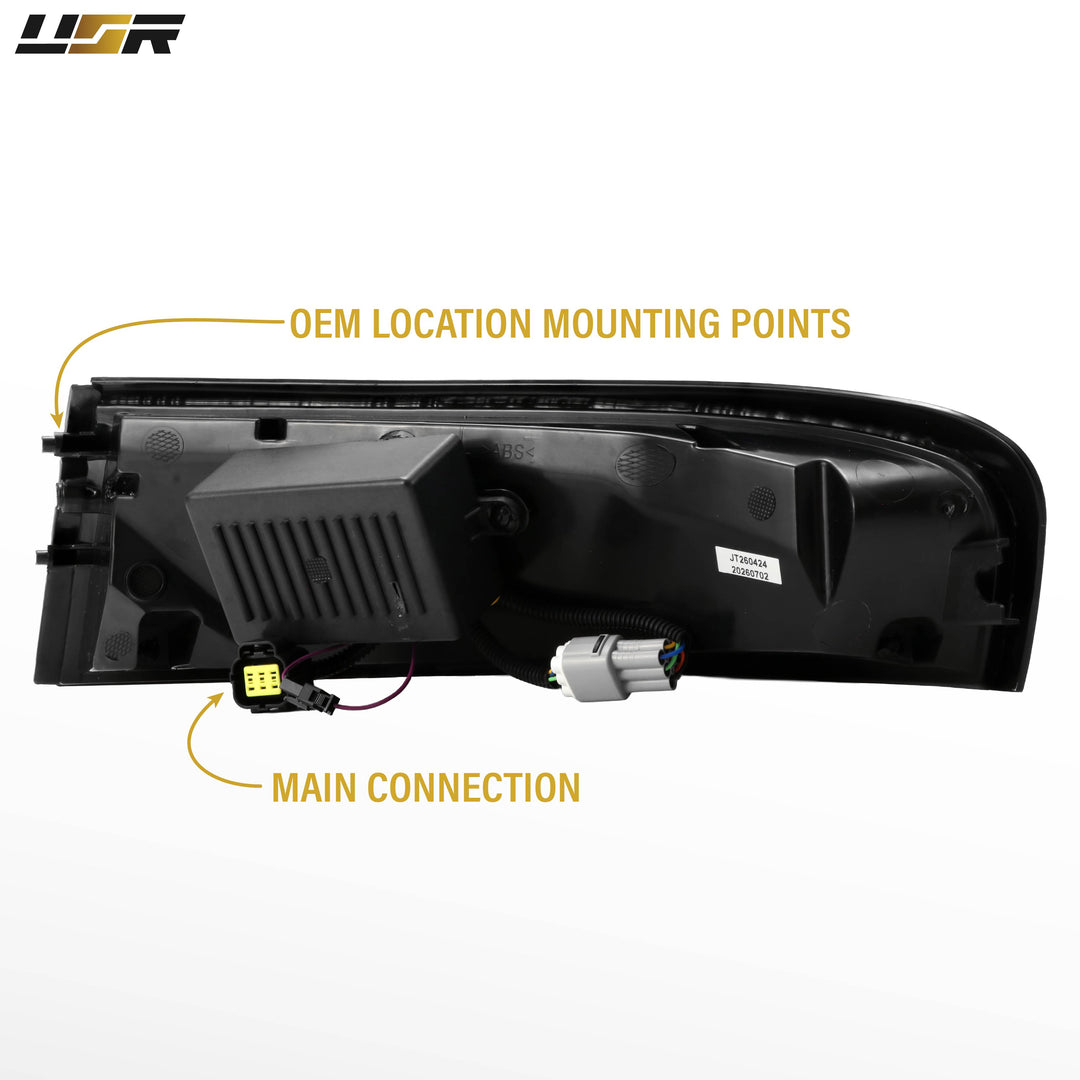 1998-2004 Porsche 996 Carrera, Targa, GT3 991.2 Style Black Housing Clear Lens with Red LED Light Bar Tail Lights