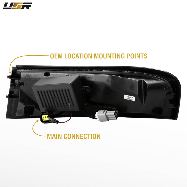 1998-2004 Porsche 996 Carrera, Targa, GT3 991.2 Style Black Housing Clear Lens with Red LED Light Bar Tail Lights