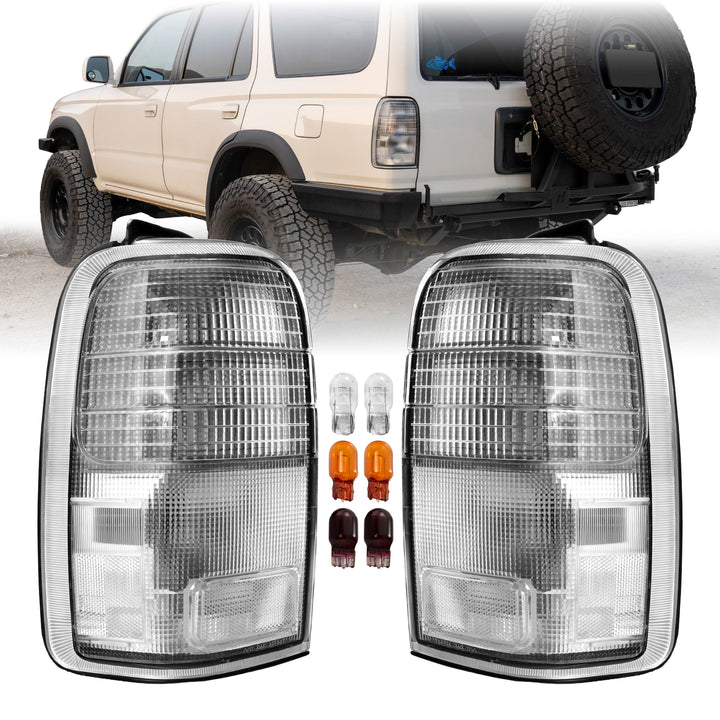 1996-2002 Toyota 4Runner Frosted Pre-Facelift Style Lens All Clear Tail Lights