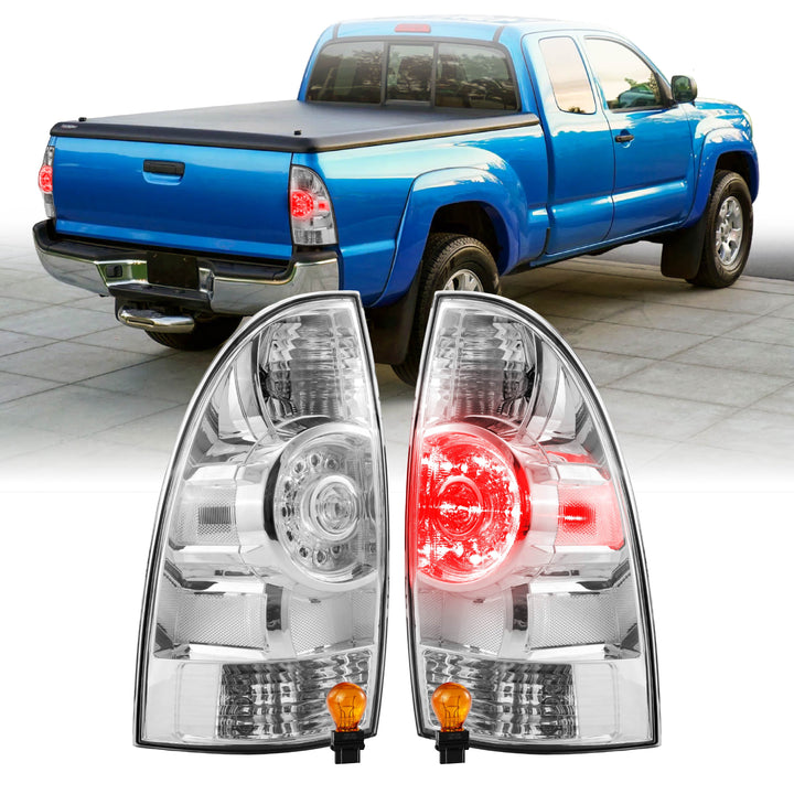 2005-2015 Toyota Tacoma All Clear Lens Full LED Tail Lights