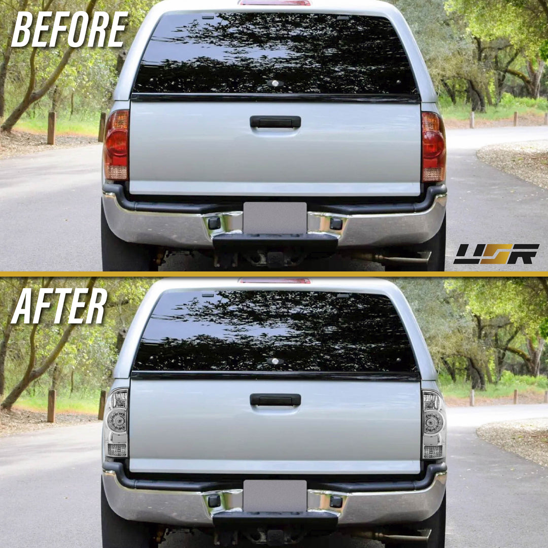 2005-2015 Toyota Tacoma All Clear Lens Full LED Tail Lights