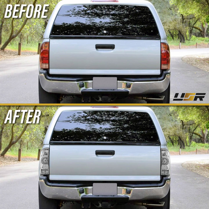 2005-2015 Toyota Tacoma All Clear Lens Full LED Tail Lights