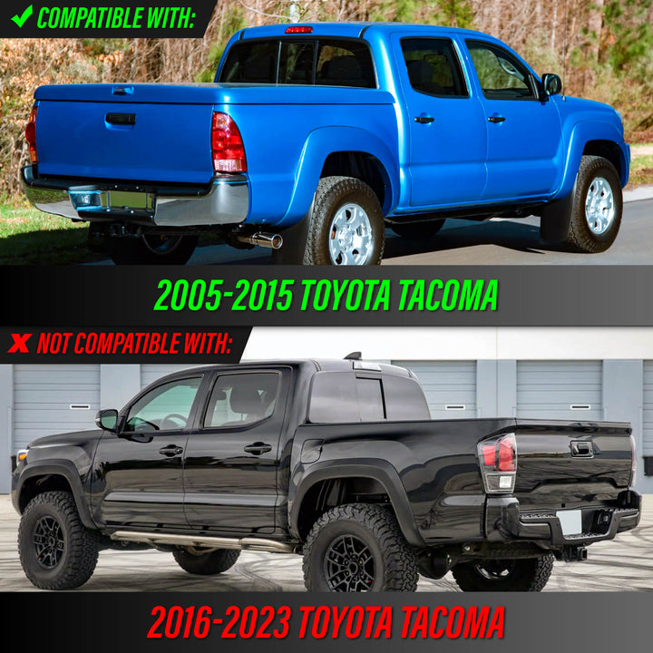 2005-2015 Toyota Tacoma All Clear Lens Full LED Tail Lights