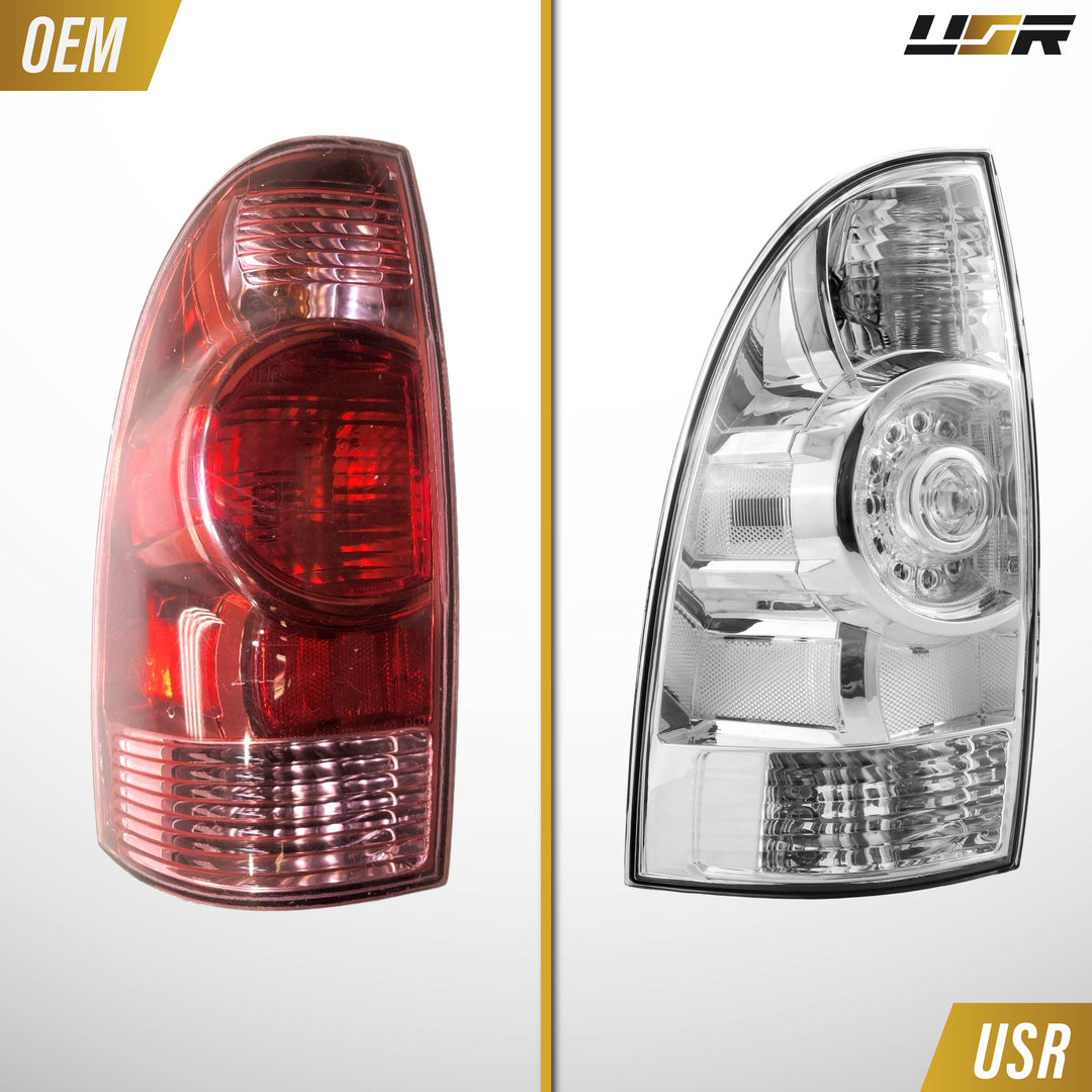 2005-2015 Toyota Tacoma All Clear Lens Full LED Tail Lights