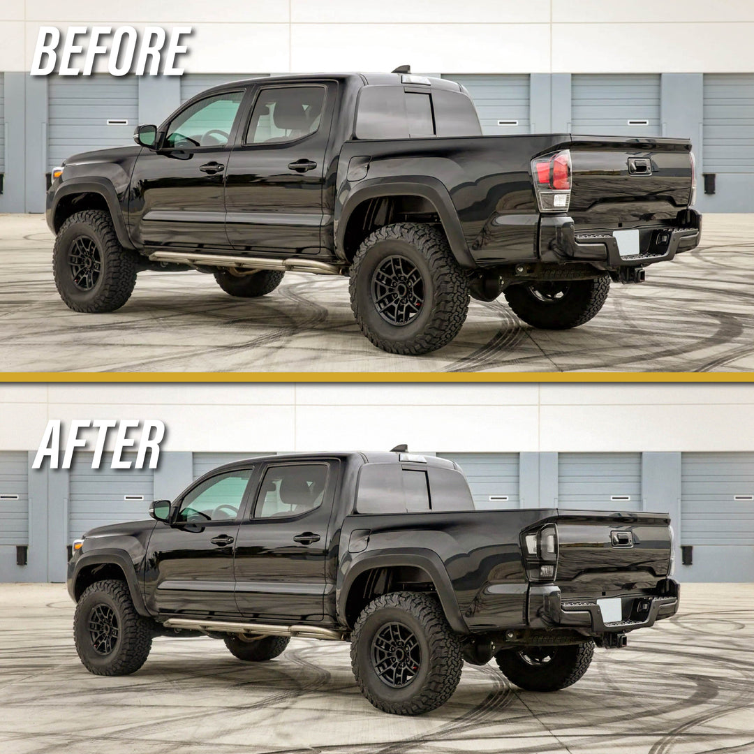 2016 2017 2018 2019 2020 2021 2022 2023 Toyota Tacoma Pickup Truck 3rd Generation JDM Style Black Housing All Clear Lens Tail Lights

#light-source_led