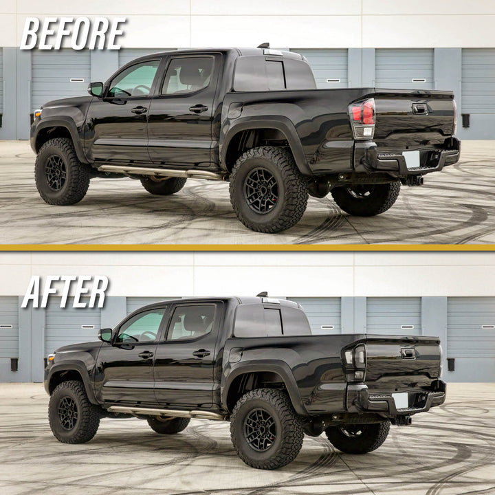 2016 2017 2018 2019 2020 2021 2022 2023 Toyota Tacoma Pickup Truck 3rd Generation JDM Style Black Housing All Clear Lens Tail Lights

#light-source_led