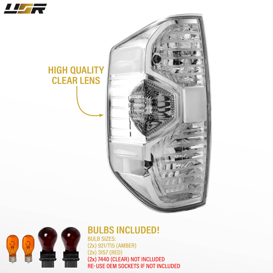 2014-2021 Toyota Tundra All Clear Lens Tail Lights