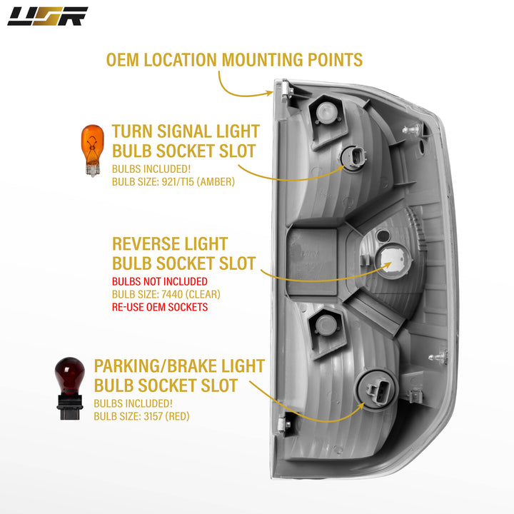 2014-2021 Toyota Tundra All Clear Lens Tail Lights