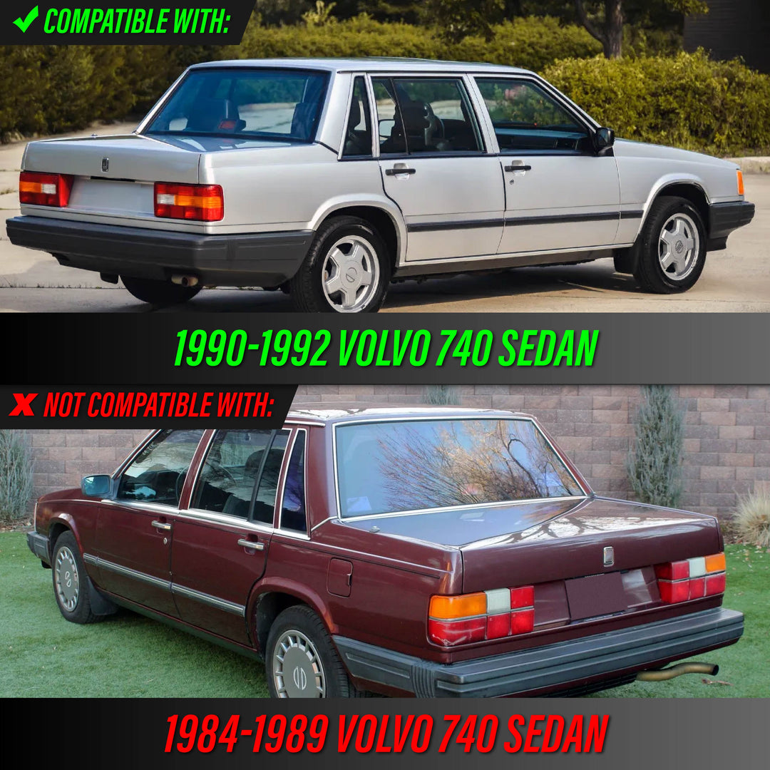 1990-1992 Volvo 740 Red / Clear / Amber Lens Tail Lights