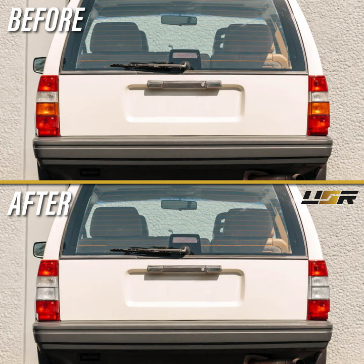 1990-1992 Volvo 740 Red / Clear Lens Tail Lights