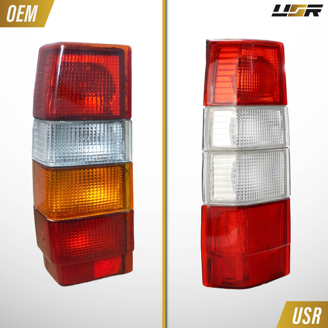 1990-1992 Volvo 740 Red / Clear Lens Tail Lights
