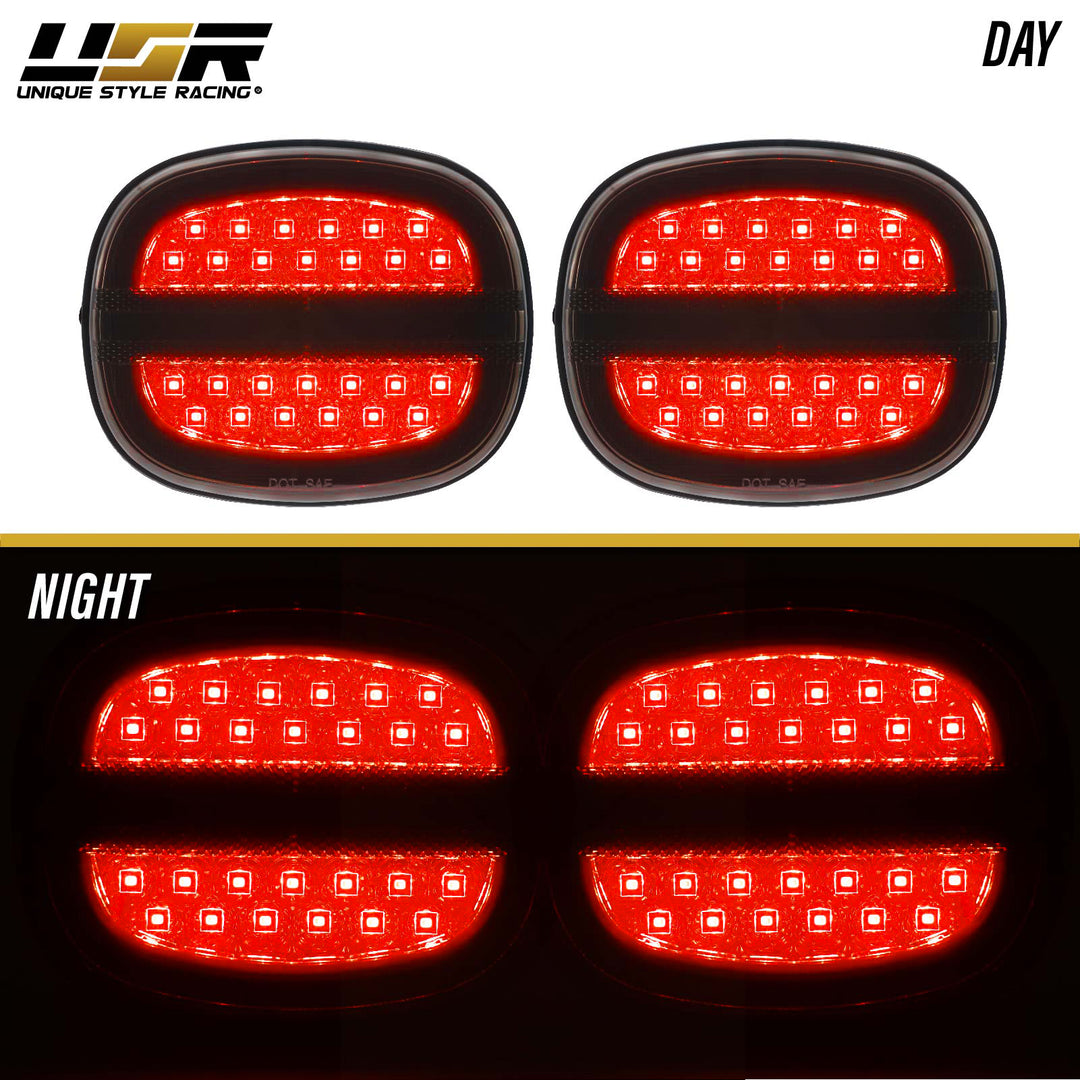 1991-1996 Chevrolet Chevy Corvette C4 Smoke Lens LED 4PC Tail Lights