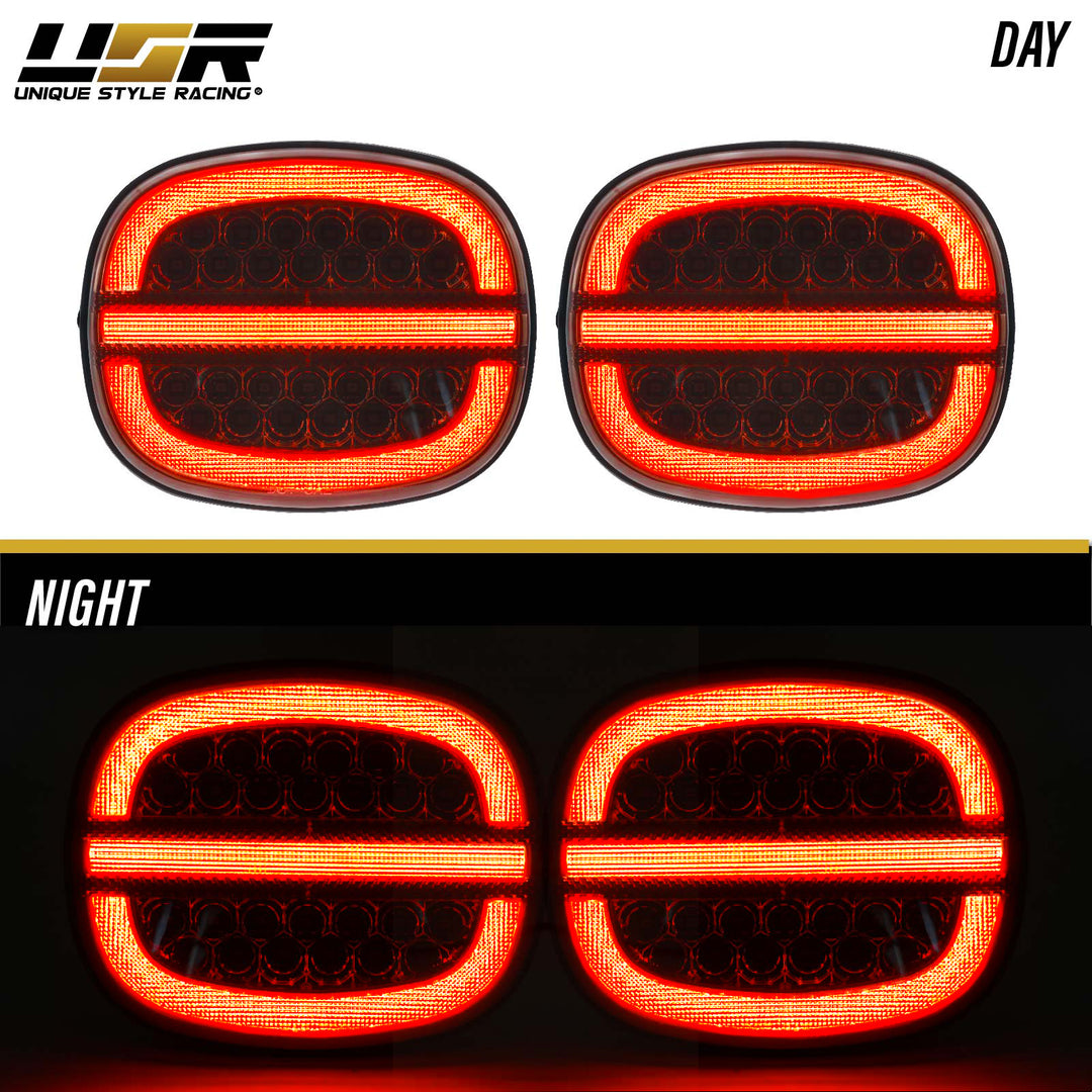 1991-1996 Chevrolet Chevy Corvette C4 Smoke Lens LED 4PC Tail Lights