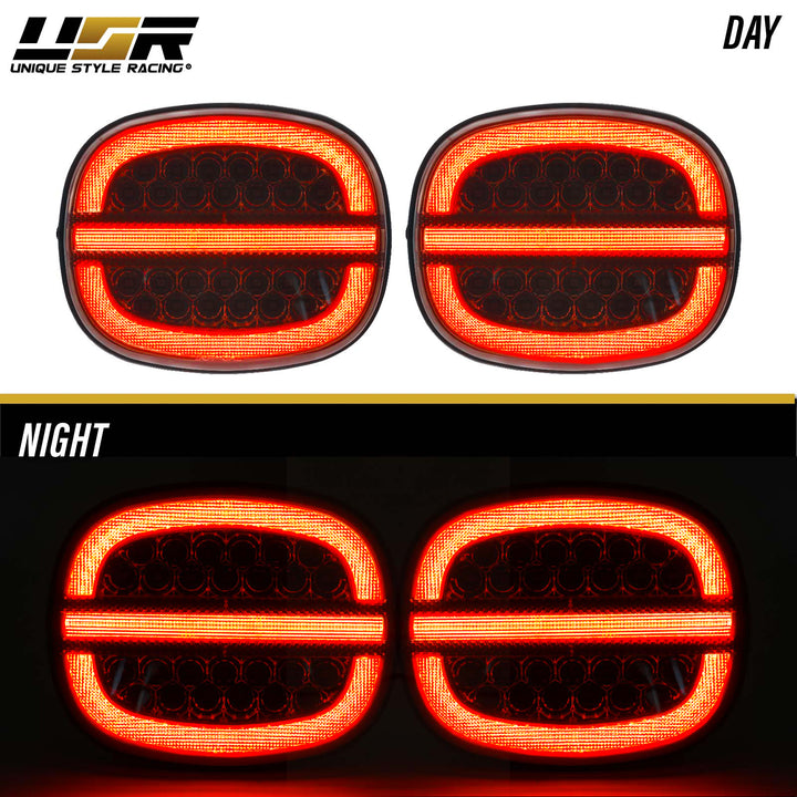 1991-1996 Chevrolet Chevy Corvette C4 Smoke Lens LED 4PC Tail Lights