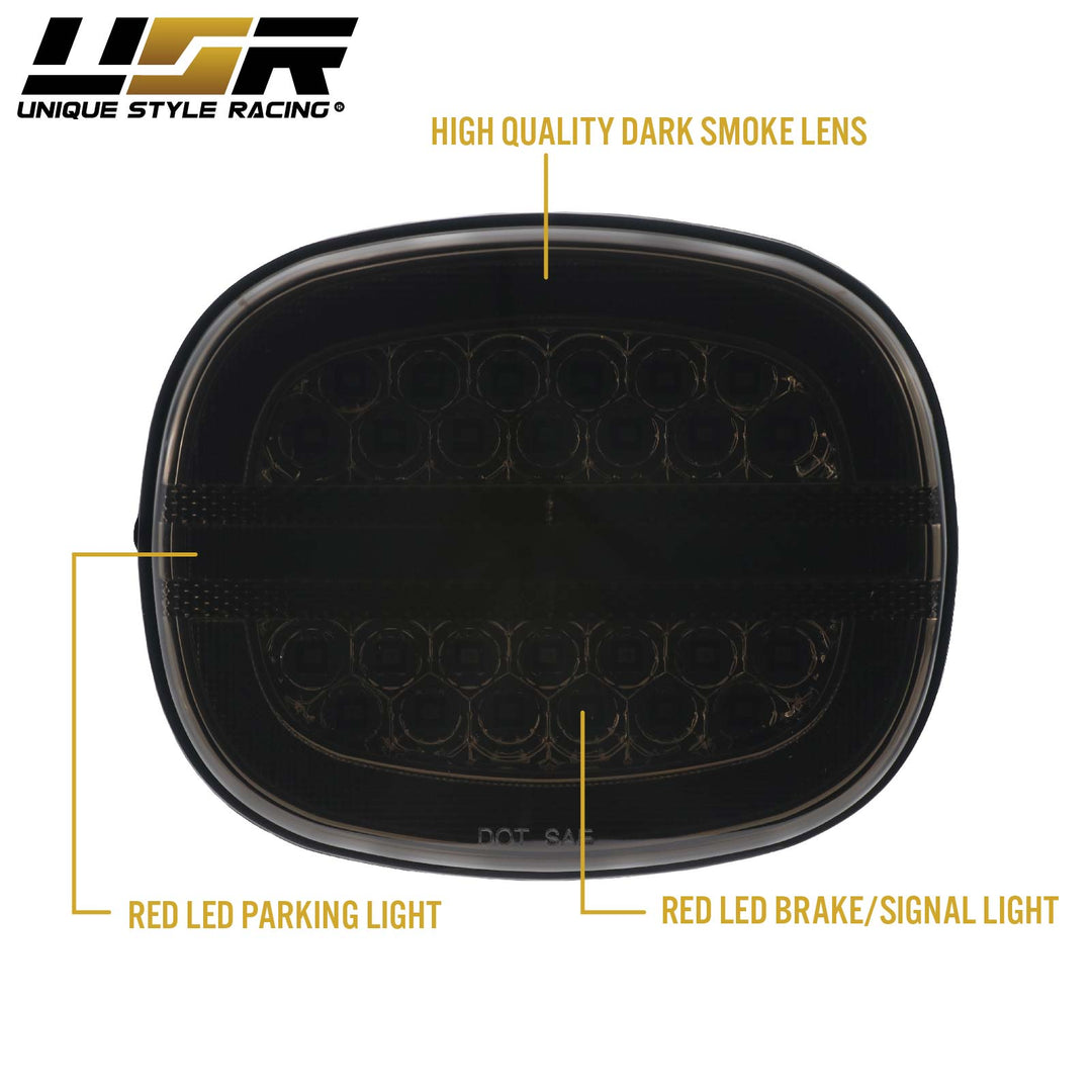 1991-1996 Chevrolet Chevy Corvette C4 Smoke Lens LED 4PC Tail Lights