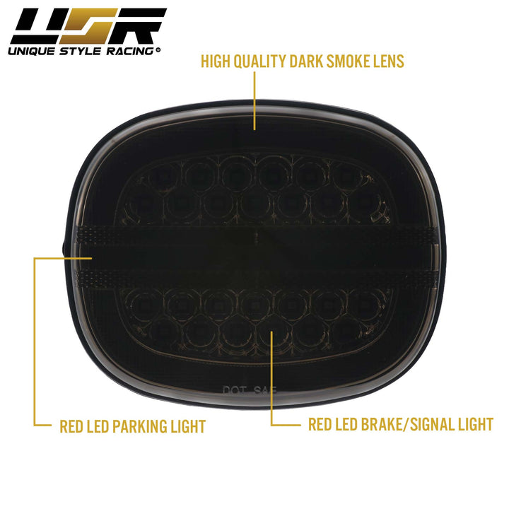 1991-1996 Chevrolet Chevy Corvette C4 Smoke Lens LED 4PC Tail Lights