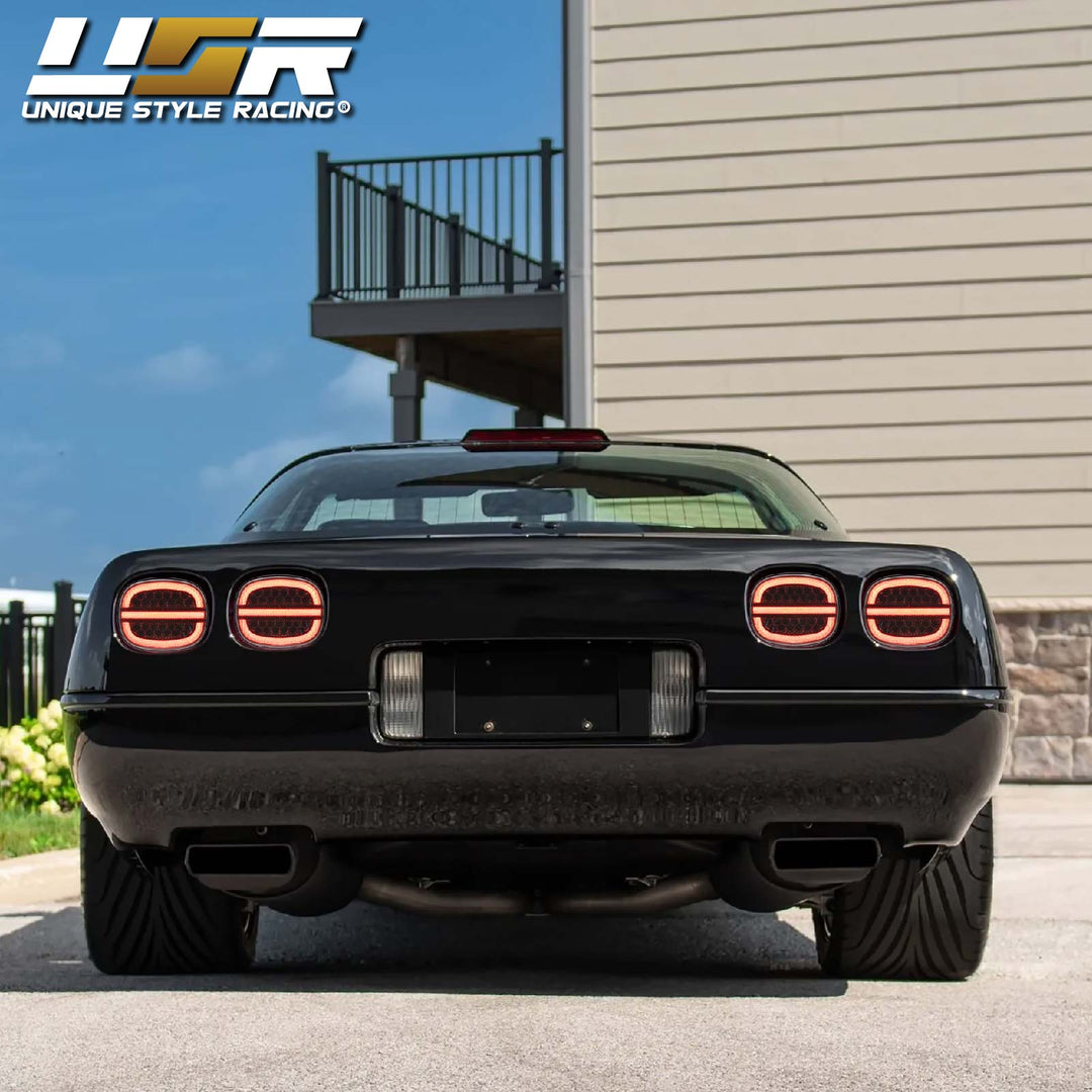 1991-1996 Chevrolet Chevy Corvette C4 Smoke Lens LED 4PC Tail Lights