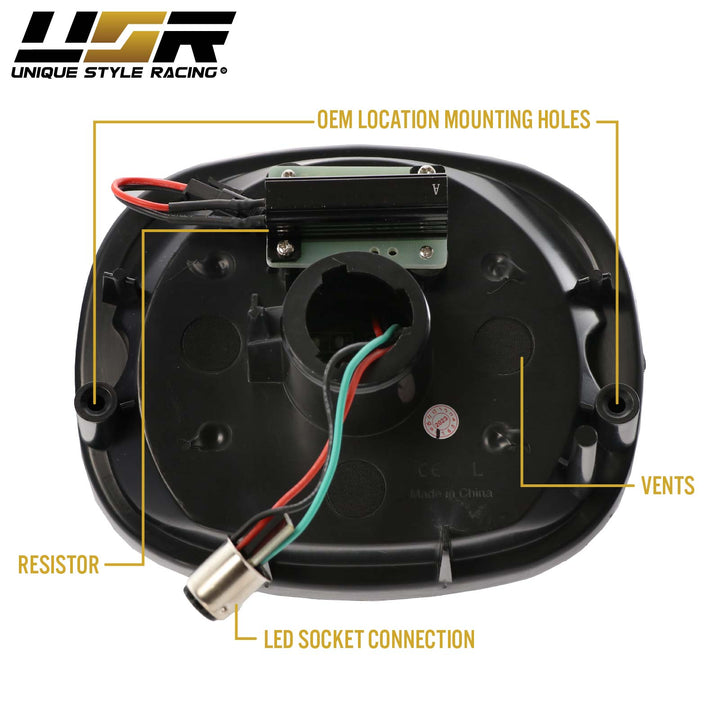 1991-1996 Chevrolet Chevy Corvette C4 Smoke Lens LED 4PC Tail Lights