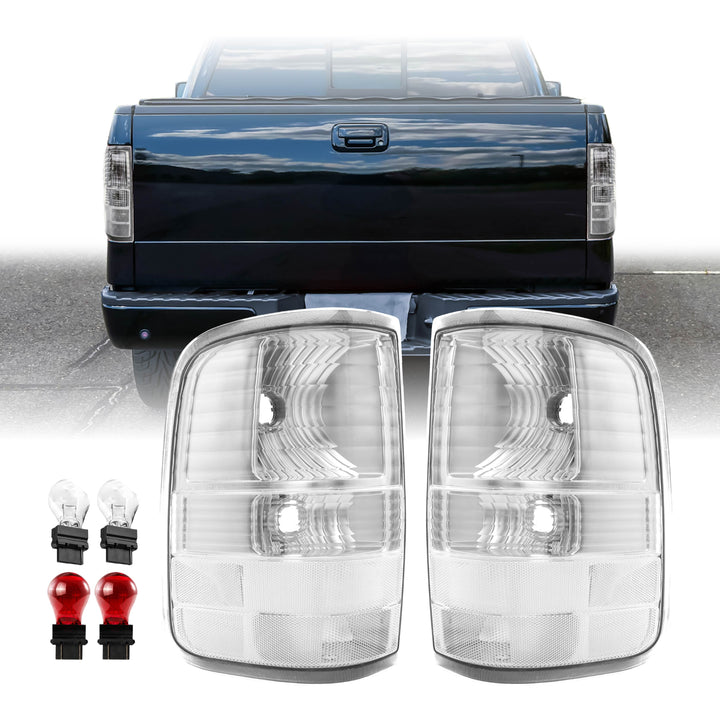 2004-2008 Ford F-150 / F150 Euro Style All Clear Lens Tail Lights