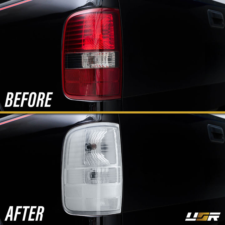 2004-2008 Ford F-150 / F150 Euro Style All Clear Lens Tail Lights