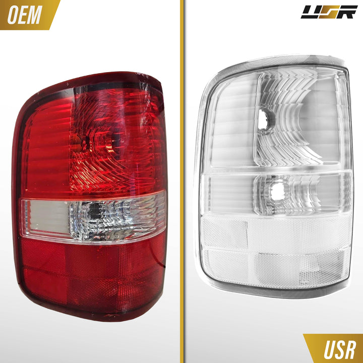2004-2008 Ford F-150 / F150 Euro Style All Clear Lens Tail Lights