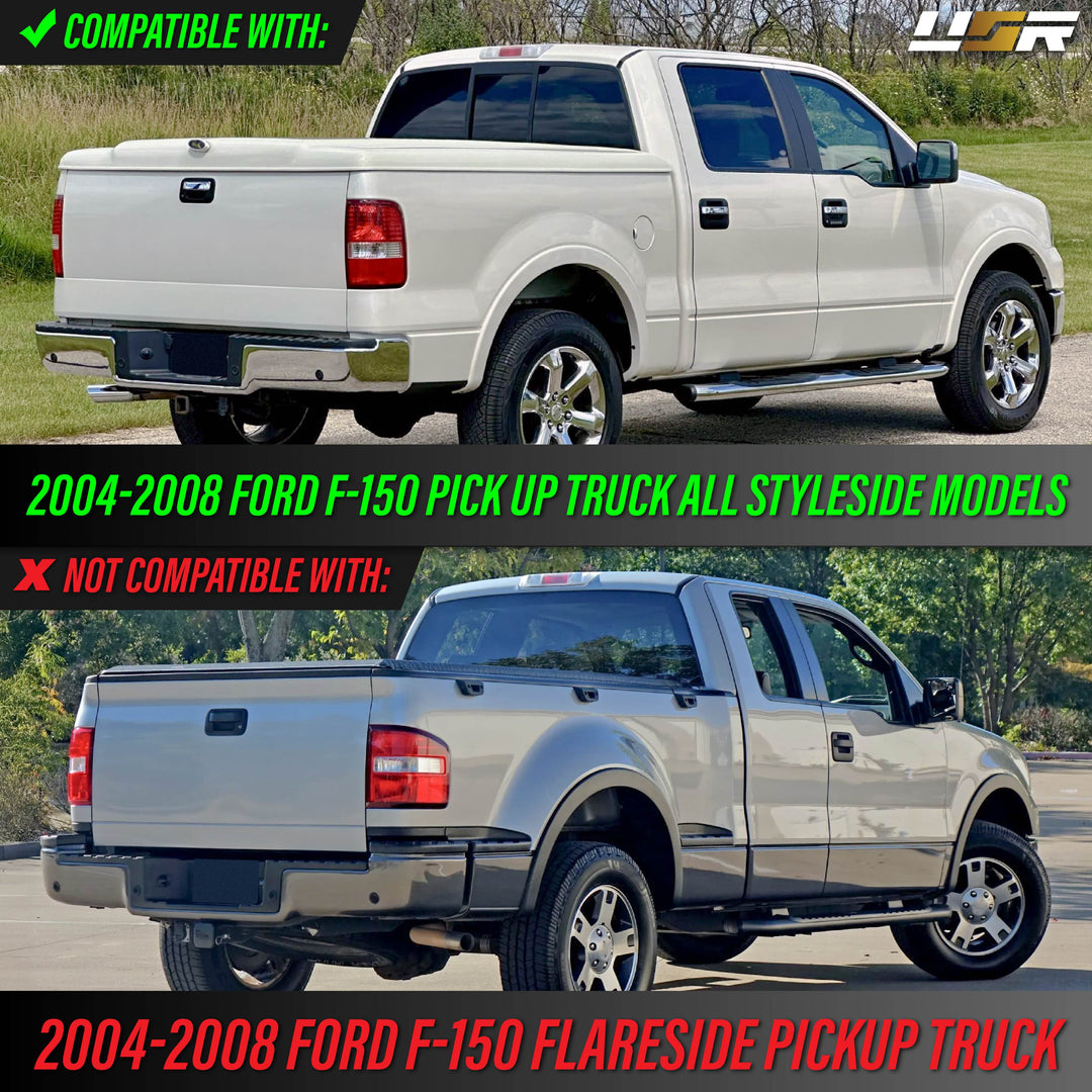 2004-2008 Ford F-150 / F150 Euro Style All Clear Lens Tail Lights