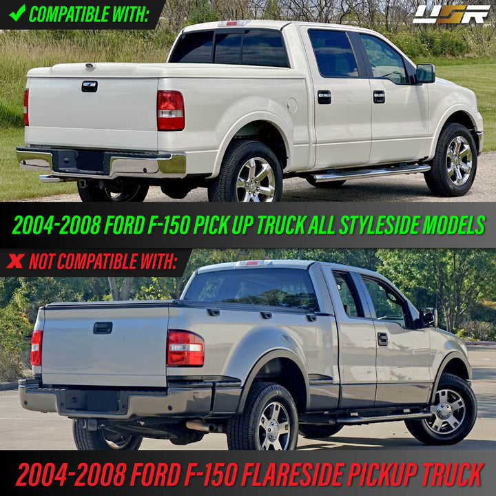 2004-2008 Ford F-150 / F150 Euro Style All Clear Lens Tail Lights