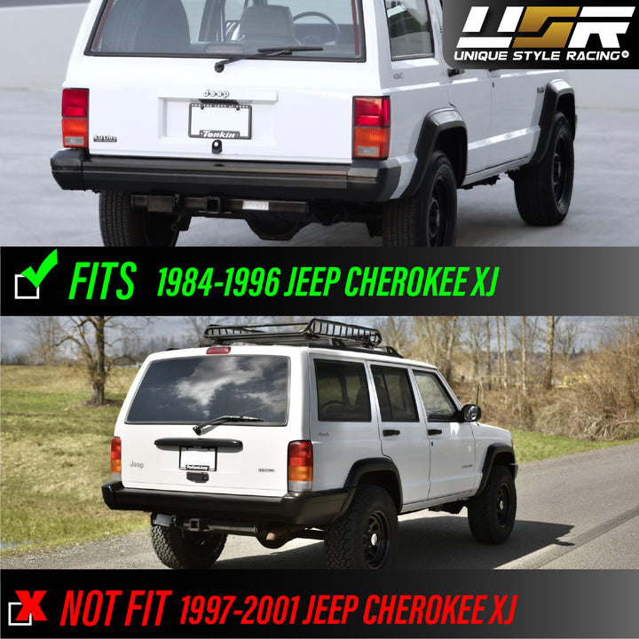 1984-1996 Jeep Cherokee XJ Red / Clear Lens Tail Lights