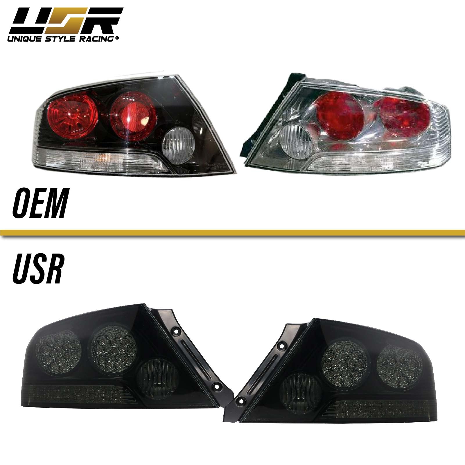 2003-2006 Mitsubishi Lancer Evolution EVO 8/9 Smoke OR Red/Amber