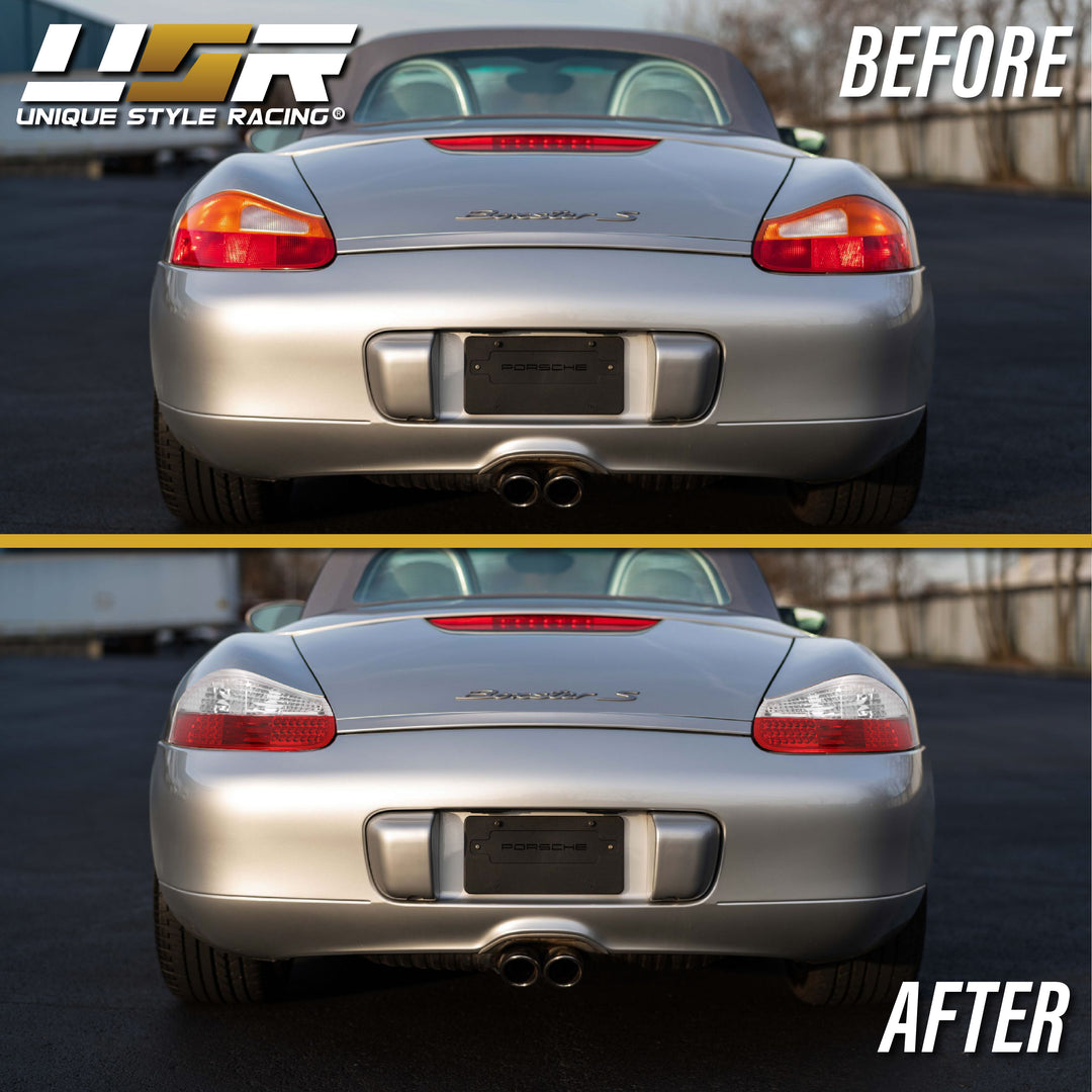 1997-2004 Porsche Boxster 986 Chassis Roadster Red/Clear or Red/Smoke LED Rear Tail Light

#lens-color_red-clear-lens