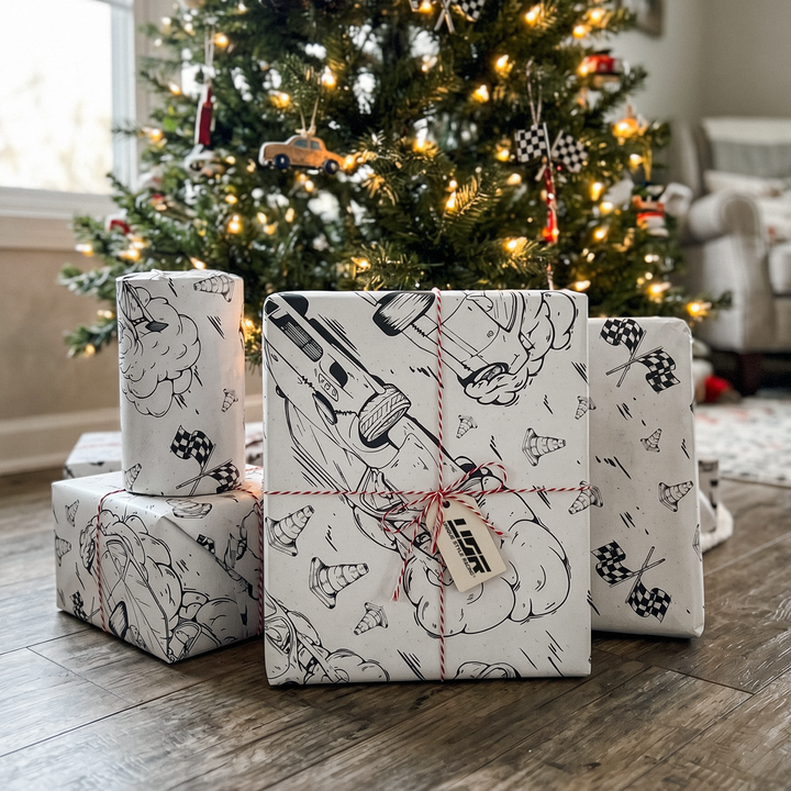 Comic Style Drift Series Black & White Hand Drawn Gift Wrapping Paper