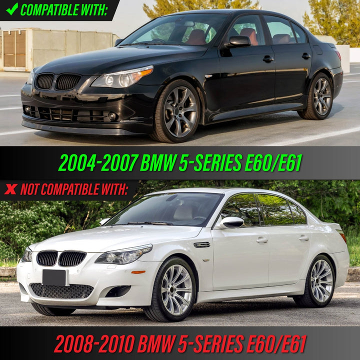 2004-2007 BMW 5 Series E60 4D Sedan / E61 5D Wagon Hyper White LED Angel Eye Halo Ring Bulb Upgrade Kit