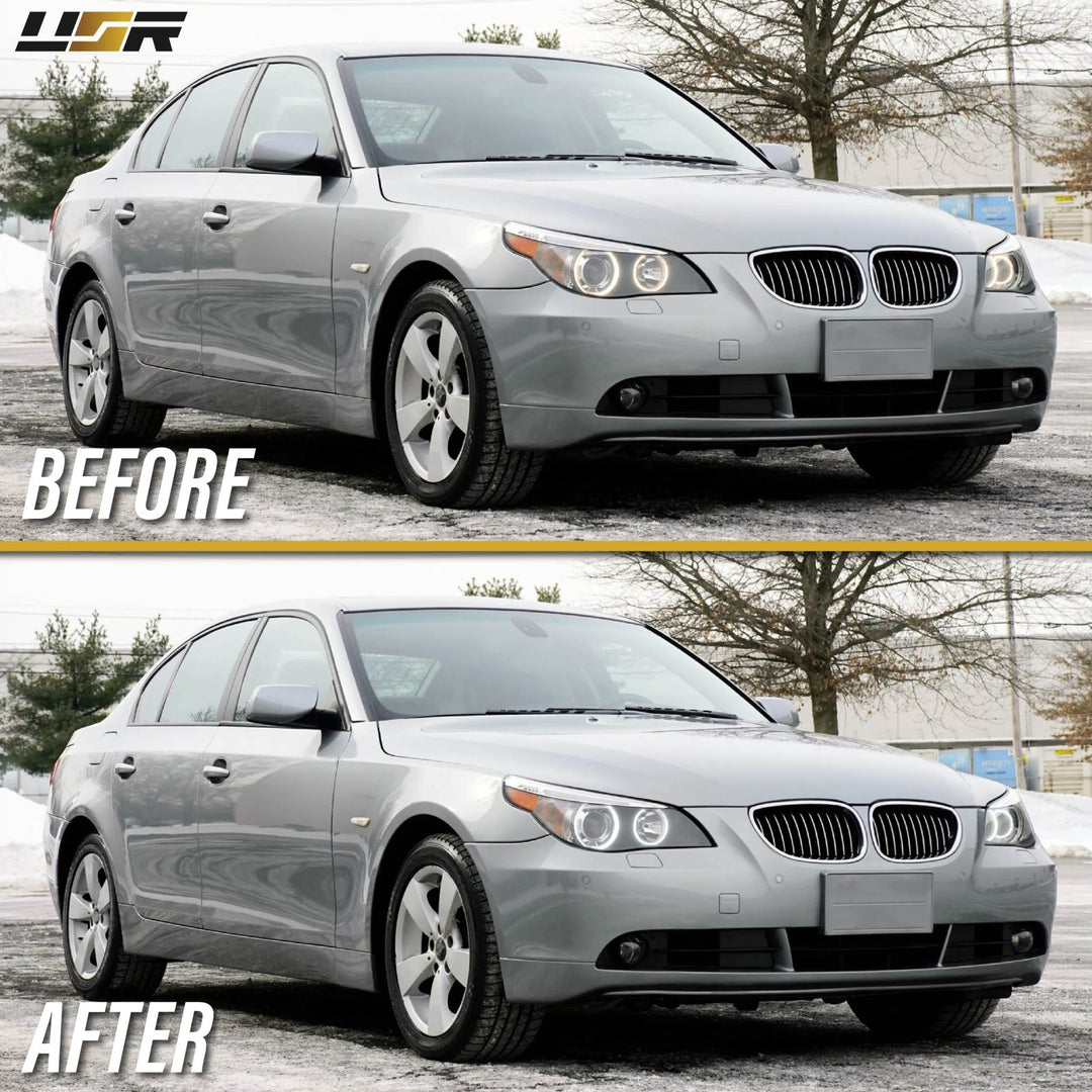 2004-2007 BMW 5 Series E60 4D Sedan / E61 5D Wagon Hyper White LED Angel Eye Halo Ring Bulb Upgrade Kit