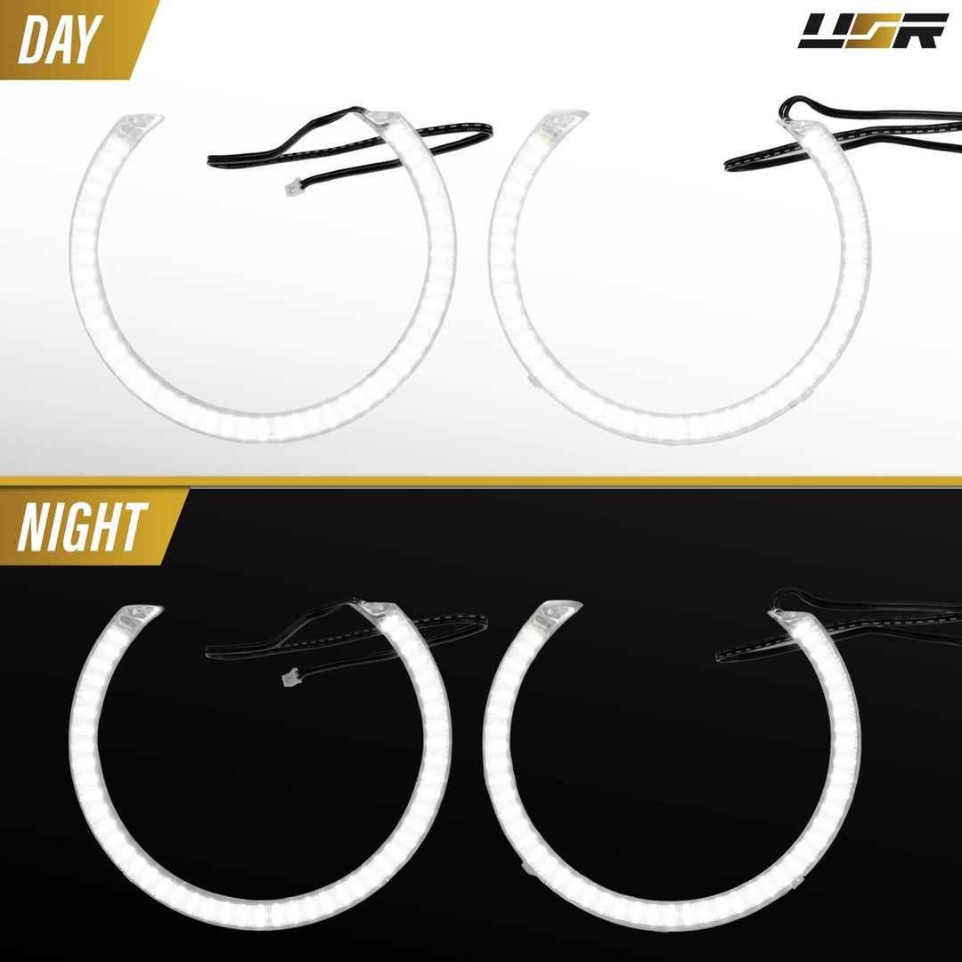 Ultra High Power 240x White LED Angel Eye Halo Ring Kit for BMW E39 E36 DEPO Headlights