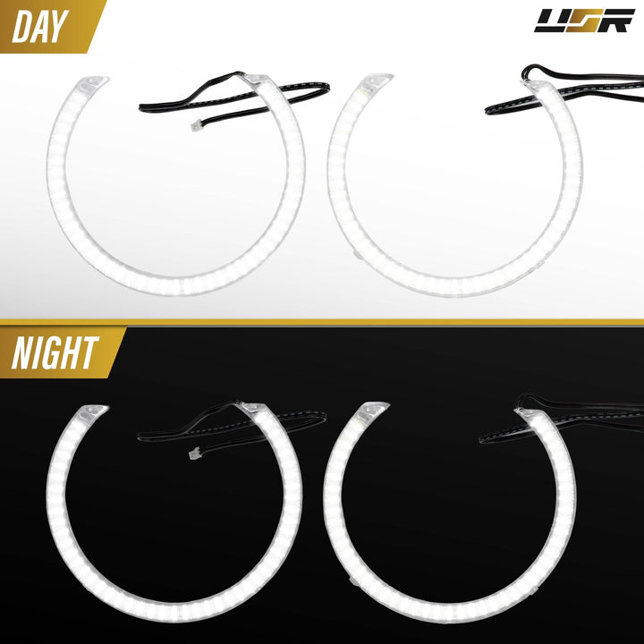 Ultra High Power 240x White LED Angel Eye Halo Ring Kit for BMW E39 E36 DEPO Headlights