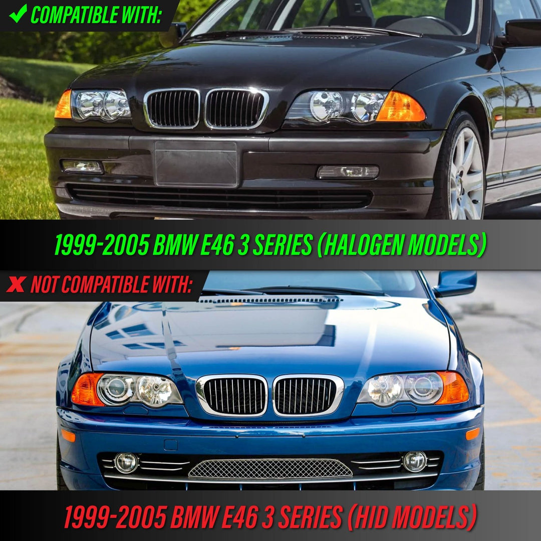 Ultra High Power 240x White LED Angel Eye Halo Ring Kit for BMW E39 E36 DEPO Headlights