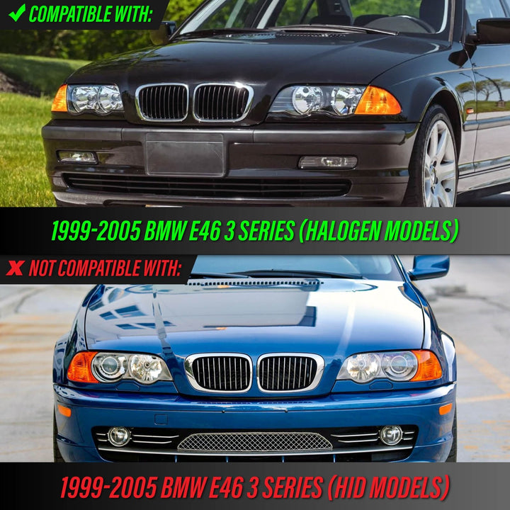 Ultra High Power 240x White LED Angel Eye Halo Ring Kit for BMW E39 E36 DEPO Headlights