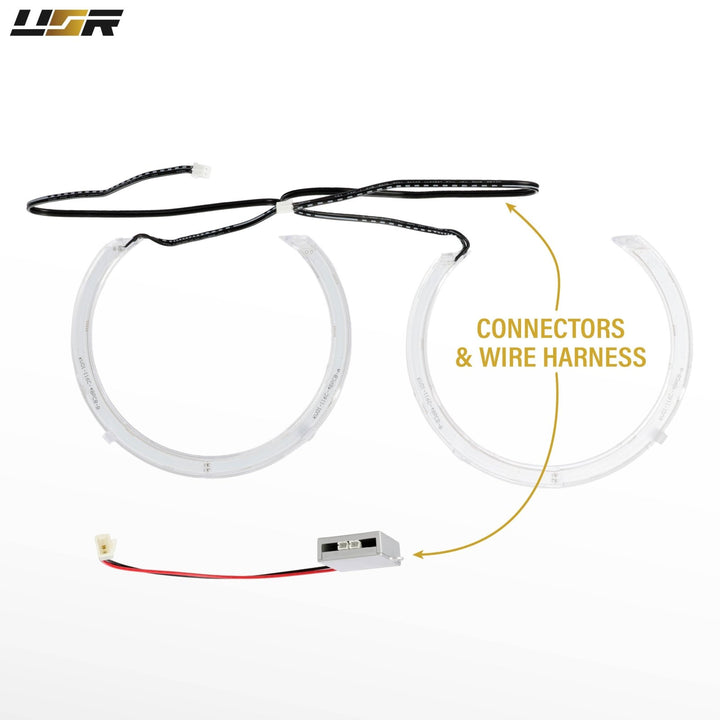 Ultra High Power 240x White LED Angel Eye Halo Ring Kit for BMW E39 E36 DEPO Headlights