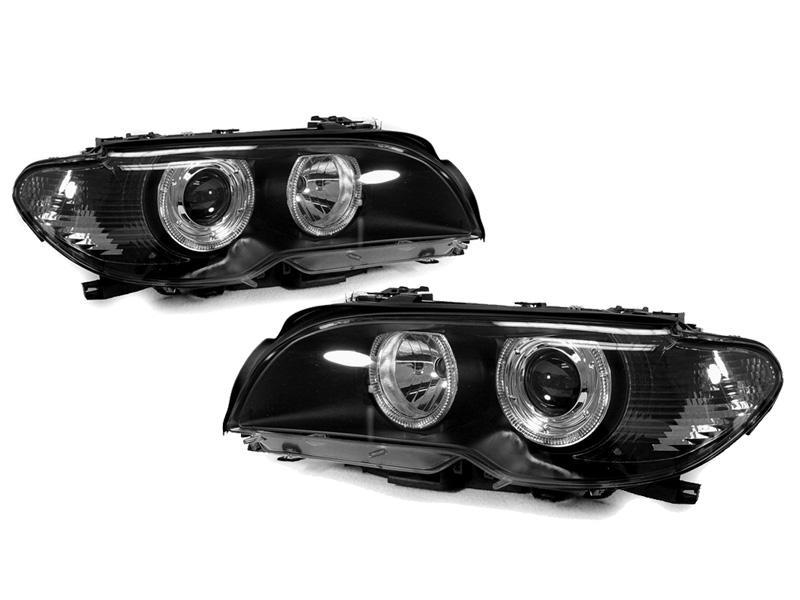 2004-2006 BMW 3 Series E46 Facelift 2D Coupe / Cabrio UHP LED Angel Eyes Halo Projector Headlight - Made by DEPO