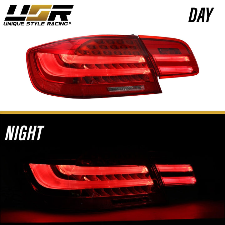 2007-2010 BMW 3 Series E92 2D Coupe Euro OEM LCI Styl 4 Pieces LED Rear Tail Light with Amber LED Turn Signal Made by DEPO