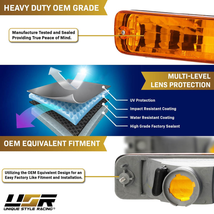1990 1991 Acura Integra JDM Style Clear or Amber Bumper Signal Light 
#lens-color_amber-lens