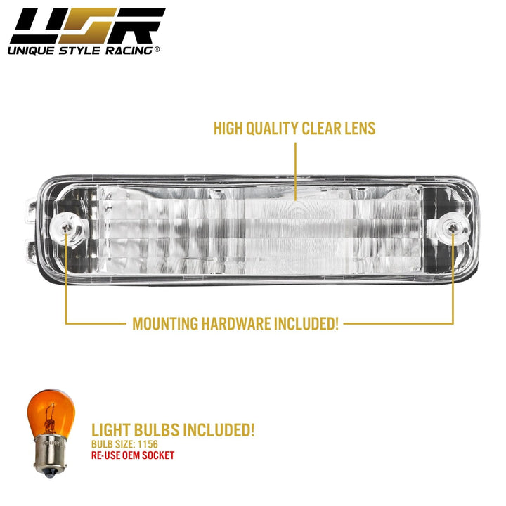 1990 - 1991 Acura Integra JDM Style Clear or Amber Bumper Signal Light