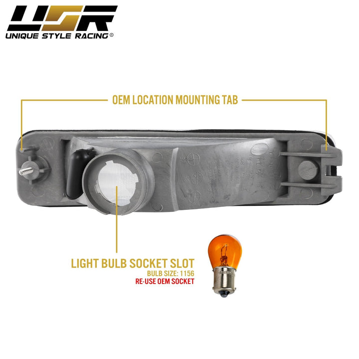 1990 - 1991 Acura Integra JDM Style Clear or Amber Bumper Signal Light