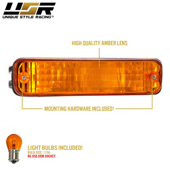 1990 1991 Acura Integra JDM Style Clear or Amber Bumper Signal Light 
#lens-color_amber-lens