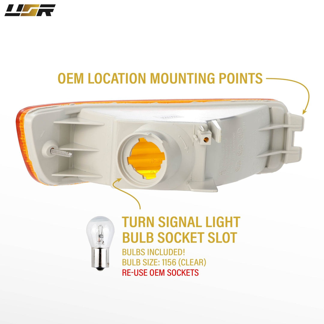 1992-1993 Acura Integra JDM Style Clear or Amber Bumper Signal Light 
#lens-color_amber-lens