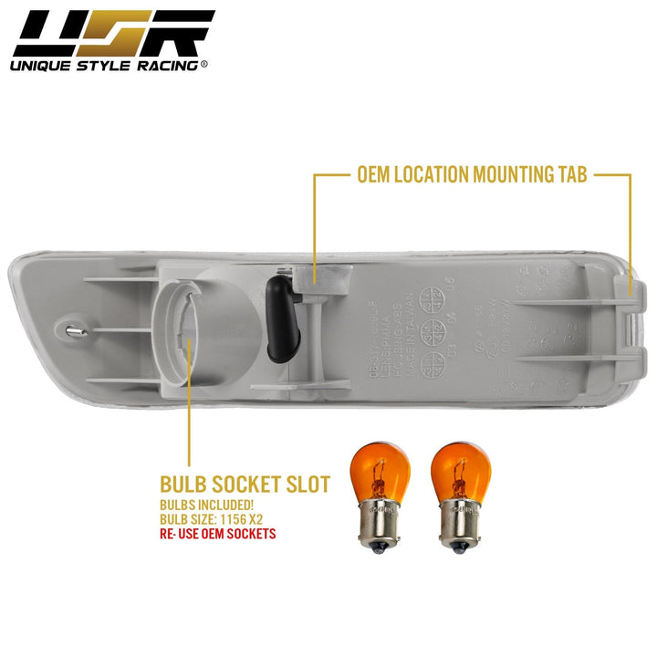 1992 - 1993 Acura Integra JDM Style Clear or Amber Bumper Signal Light