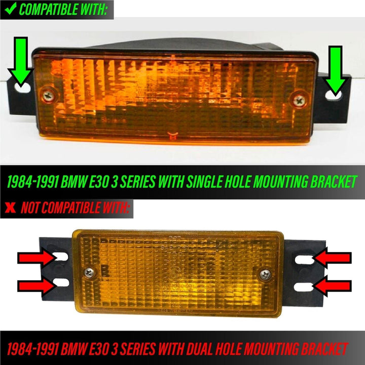 1989-1991 BMW E30 3 Series Crystal Clear or Smoke Bumper Signal Light

#lens-color_crystal-smoke-lens