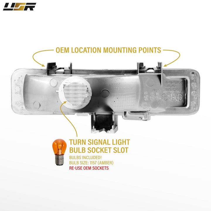 1982 - 1993 Chevrolet Chevy S10 Clear Lens Bumper Light